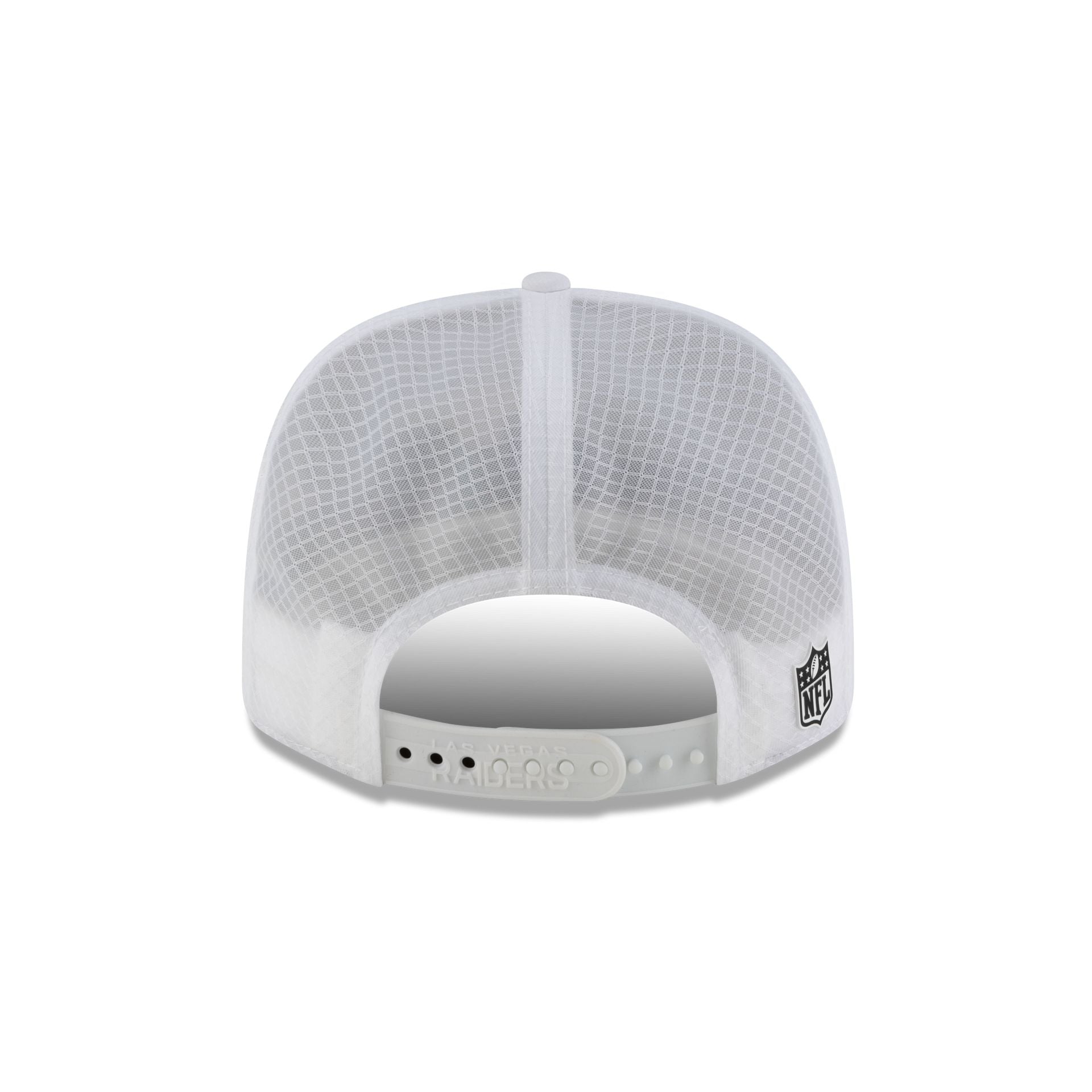 Las Vegas Raiders 2025 Sideline Hot Weather White 9SEVENTY Trucker Hat