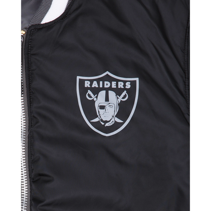 Alpha Industries X Las Vegas Raiders Gray MA-1 Bomber Jacket