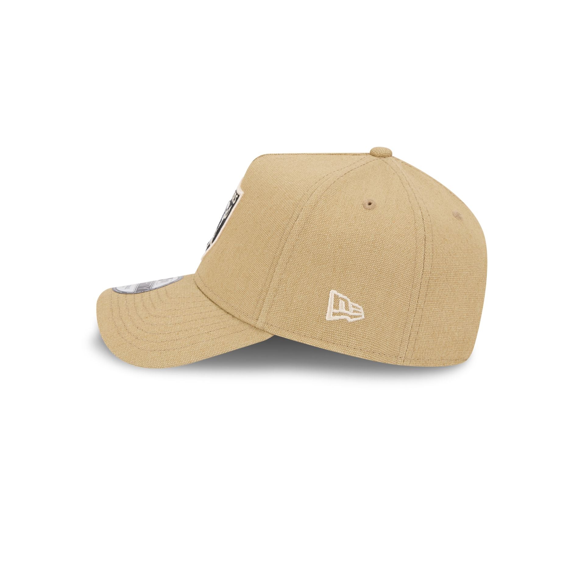 Las Vegas Raiders Logo Essentials Khaki 9FORTY A-Frame Snapback Hat