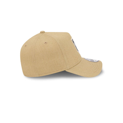 Las Vegas Raiders Logo Essentials Khaki 9FORTY A-Frame Snapback Hat