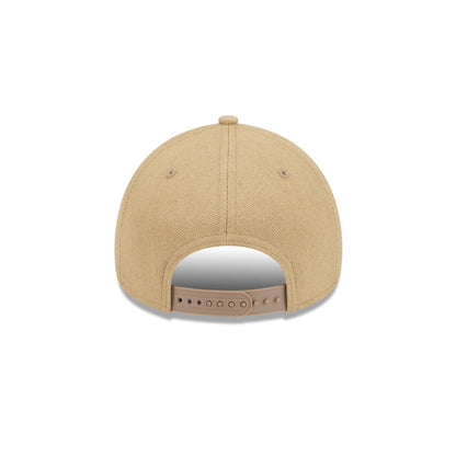Las Vegas Raiders Logo Essentials Khaki 9FORTY A-Frame Snapback Hat