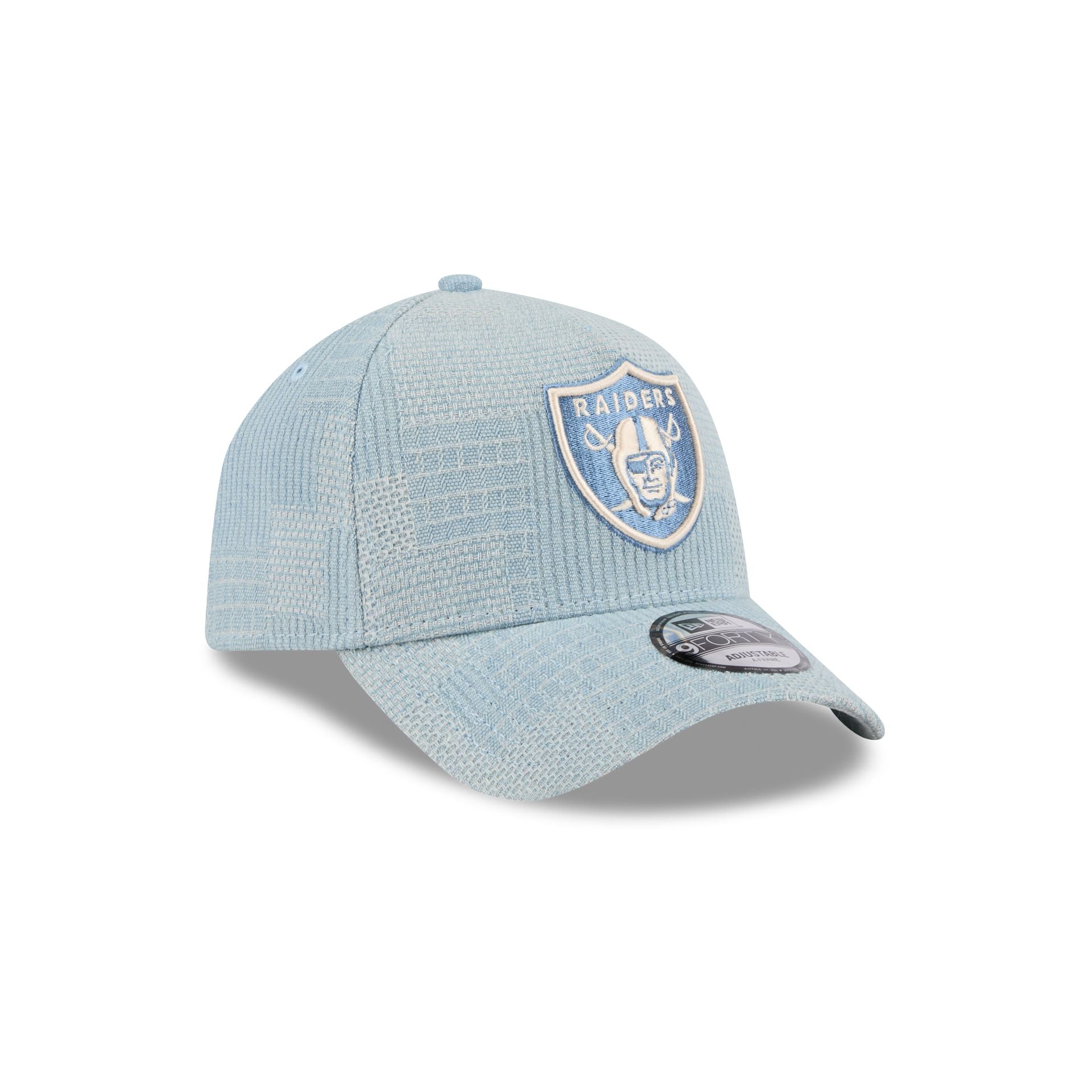 Las Vegas Raiders Logo Essentials Denim 9FORTY A-Frame Snapback Hat