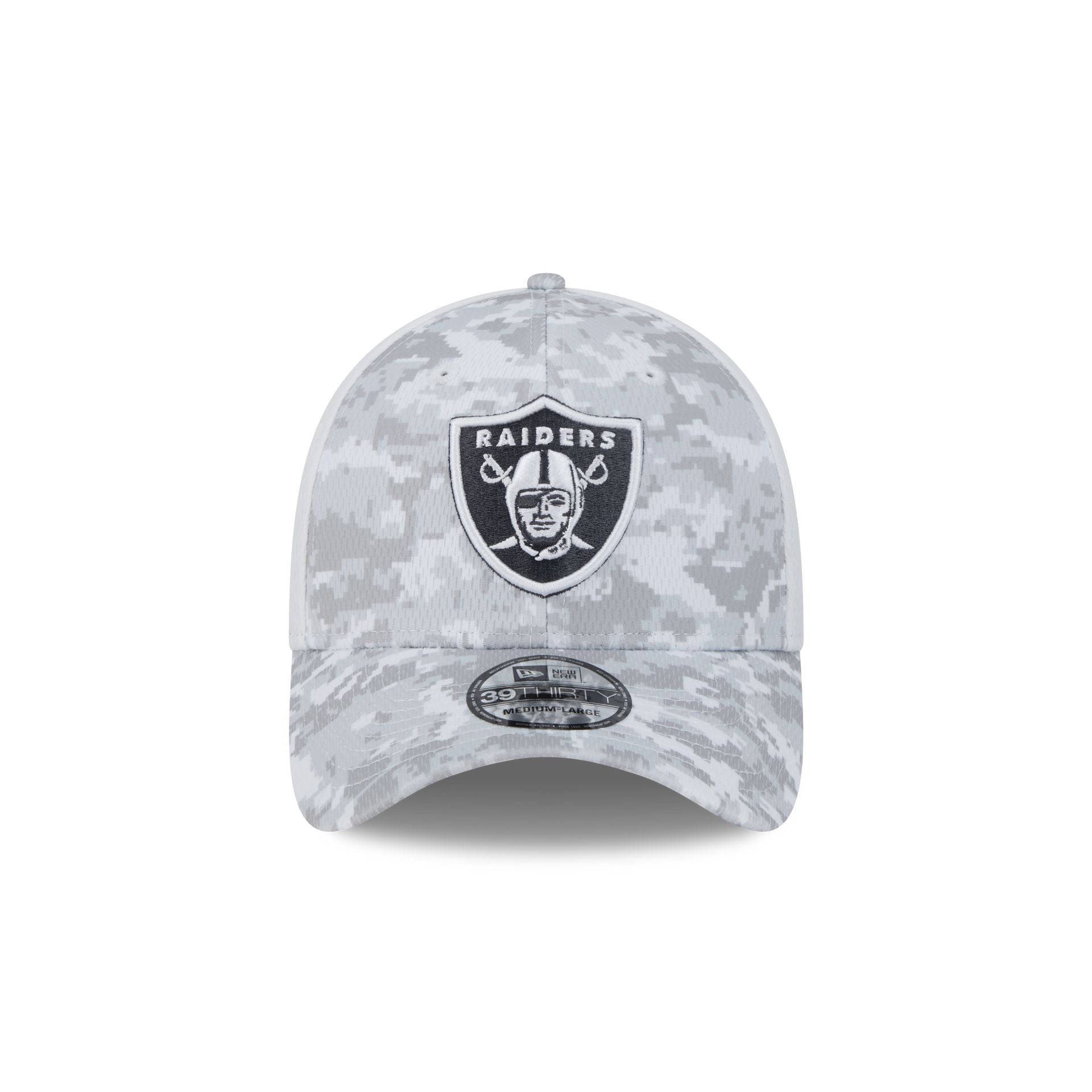 Las Vegas Raiders 2024 Salute to Service 39THIRTY Stretch Fit Hat