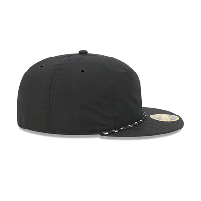 Las Vegas Raiders Black Poly Rope Split Panel 59FIFTY Fitted Hat