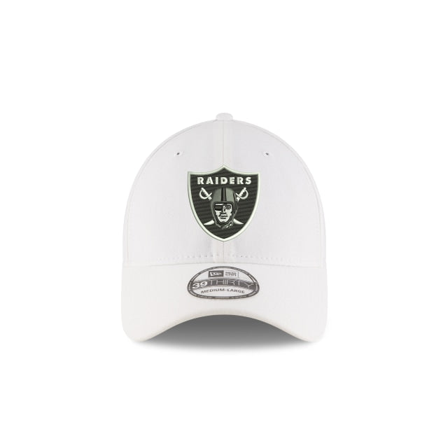 Las Vegas Raiders White Team Classic 39THIRTY Stretch Fit Hat